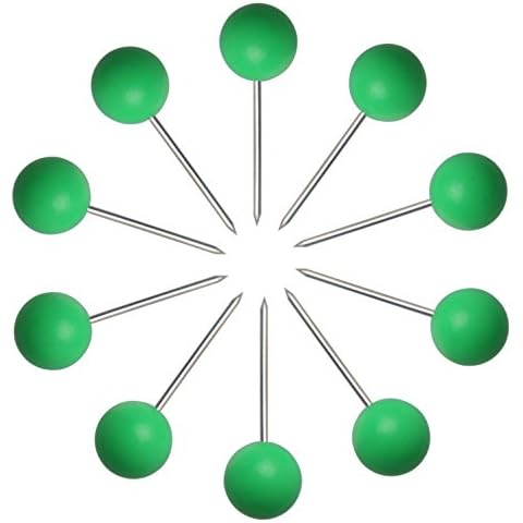 100Pcs Push Pins Map Tacks Round Head Plastic For Fabric Sewing Bulletin Board Cover