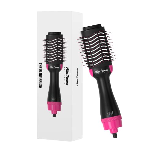 Alan Truman The Blow Brush Pink & Black | 1100 Watts | Dryer In The Form Of A Brush| A 6 in 1 Multistyler| Two Layered Bristles|3 Tempeature & Speed Settings-image-18