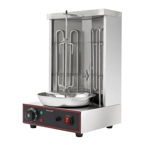 Qussse 3000W Elektrisch Dönergrill, Vertikalgrill Kebap Grill Gyrosgrill Tischgrill BBQ Elektrogrill Gyrosmaschine mit 2 Heizrohre 50-300 ℃ für Haushalt, Camping, Restaurants Qussse 3000W Elektrisch Dönergrill, Vertikalgrill Kebap Grill Gyrosgrill Tischgrill BBQ Elektrogrill Gyrosmaschine mit 2 Heizrohre 50-300 ℃ für Haushalt, Camping, Restaurants