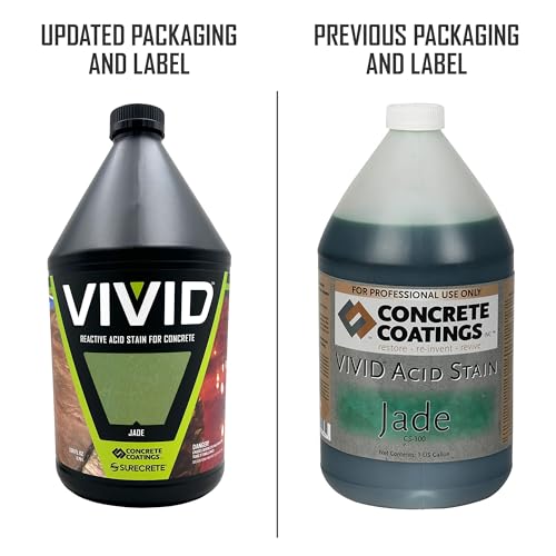 CC Concrete Coatings Vivid Acid Stain for Concrete | Jade | 1-Gallon