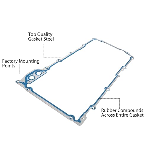Image of LS Oil Pan Gasket Set for GM LS1 LS2 LS3 LS6 V8 4.8L 5.3L 5.7L 6.0L 6.2L | Replaces OE OS30693R OS32241 12612350 12558760 12580672 Fits Chevrolet GMC Cadillac Pontiac Saab Isuzu LS Engine