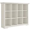 Wooden cube bookcase with base modern 3 tiers floor standing open shelf cabinet for home and office 12 cube lattice bookshelf warm white  urban country home decor
