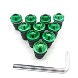 Boulons De Carénage pour Moto pour Y&amaha XJ6 N, XJ6 Diversion, XSR 700 ABS, XSR 900 ABS 1200, Vis Et Écrous De Pare-Brise Écrous boulons et Vis(Vert)