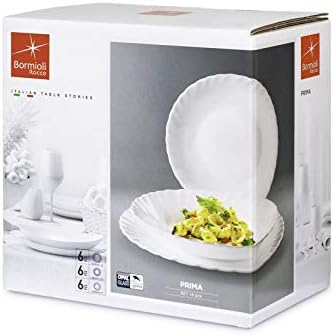 Rocco Bormioli Prima 18-Piece Tableware Set, Oval, White