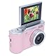 Digitalfotografie Kamera 1080p 48 MP 2,4 -Zoll -HD -Display 8X Elektronische Zoom Videokamera für Outdoor -Fotografie (Rosenate)