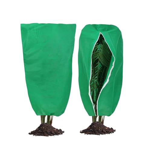 Faroby Housses de Protection Contre Le Gel pour Plantes, 2 pièces, 32x47 Pouces, Tissus antigel avec Fermeture éclair et Cordon de Serrage pour l'extérieur
