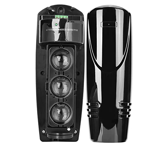 Eminchu Détecteur D'alarme à Faisceau Infrarouge 3 Faisceaux Haute Puissance Transmettant Une Marge de Puissance de 90% avec Relais à Semi-conducteurs pour Système de sécurité in (Triple Faisceau