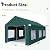Quictent 12x20 ft Heavy Duty Carport with Roll-up Ventilated Window, Anti-Snow Garage Canopy for RV/Boat/Truck Shelter with 4 Reinforced Steel Cables-Green