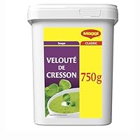 DESCRIPTIF: Découvrez le velouté de cresson déshydraté Maggi Professional. Soupe instantanée au cresson, plante riche en vitamine C, calcium et fer. Boîte de 750g pour 10L de soupe. Format spécialement dédié aux professionnels ou familles nombreuses....