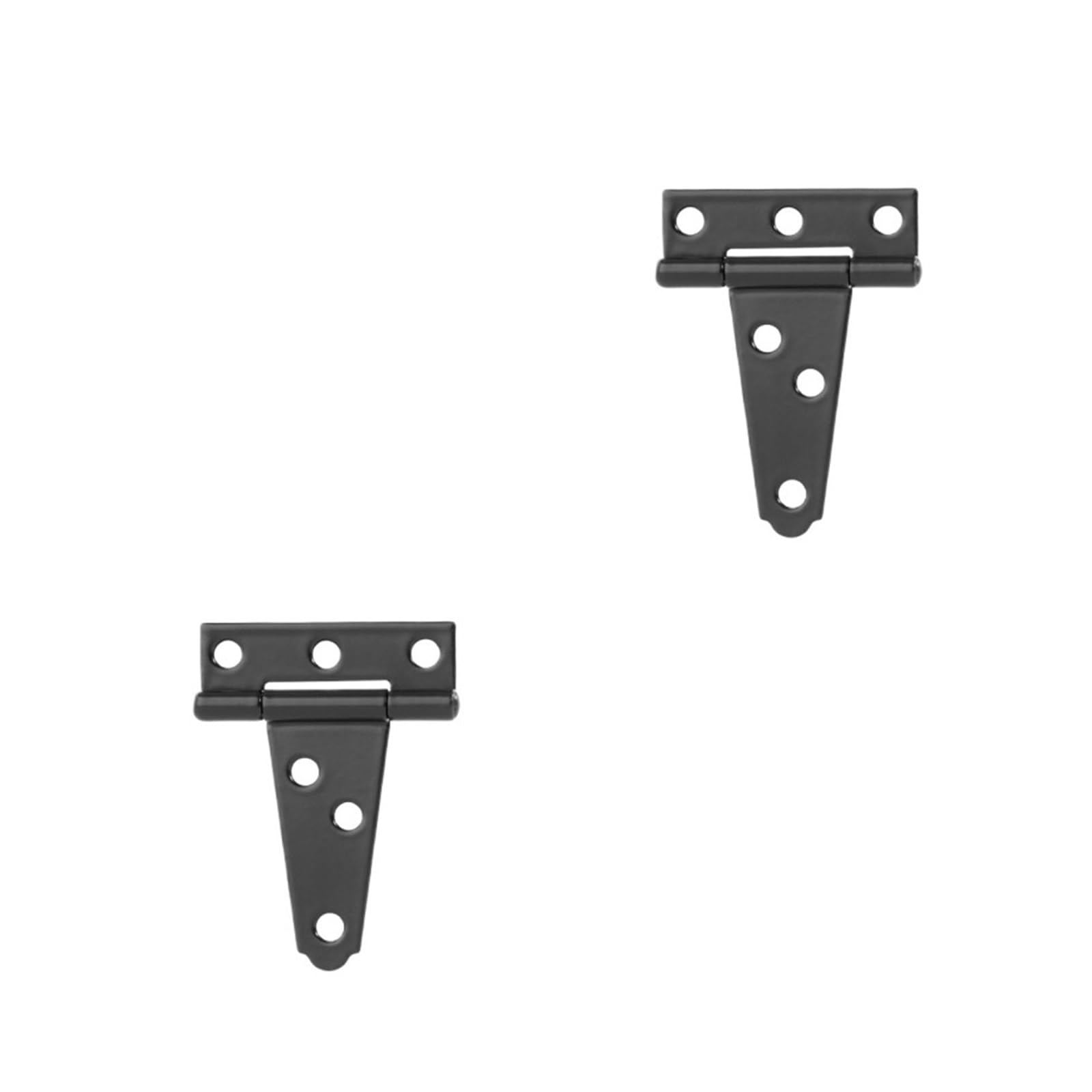 Charnières de porte grange en fer noir 2 pièces pour armoire cuisine bois et placard