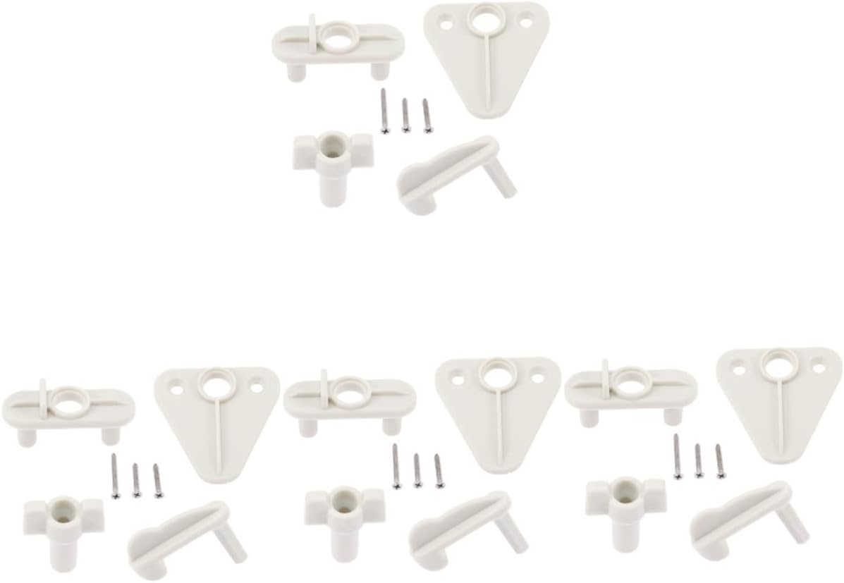 BESPORTBLE 4sets Yacht Door Buckle White Replacement Gate Latch for Rv and Boat Easy to Install Fits Frames