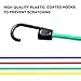 NOONE 24pcs Heavy Duty Bungee Cords with Hooks in Jar, 100% Latex Core Elastic Strong Bungie Straps Set Assortment, Includes 8”, 10”, 18”, 24”, 32”, 40” Bungees, Organizer Bag