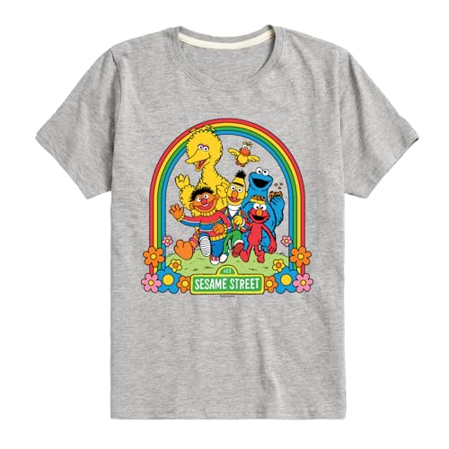 Sesame Street - Sesame Street Rainbow- Toddler and Youth Short Sleeve Graphic T-Shirt