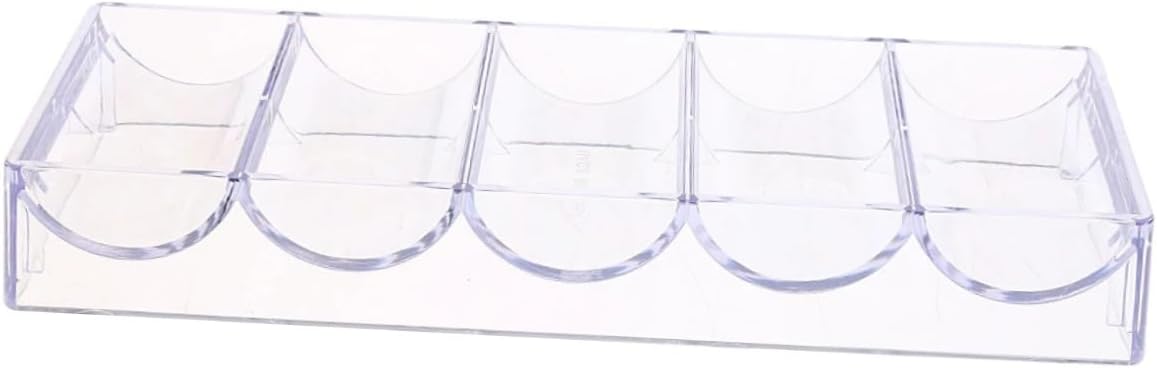 Abaodam Acrylic Poker Chip Rack 100 Pack Display Case Chip Holder Box Bead Organizer Box