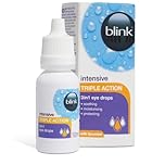 Blink Intensive Triple Action Eye Drops for Dry, Tired & Irritated Eyes - Refreshing & Moisturising Eye Drops with Liposomes, Hyaluronate and Vitamin E, Suitable for Contact Lens Users, 10ml