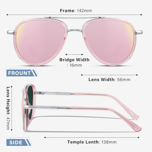 KUGUAOK Polarized Aviator Sunglasses for Women Men UV Protection 3 Pack - image 6