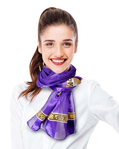 CBC Crown Women's Lightweight Easter Bible Prayer Hands Silk Feeling Satin Striped 13"x60" Fashion Scarf4