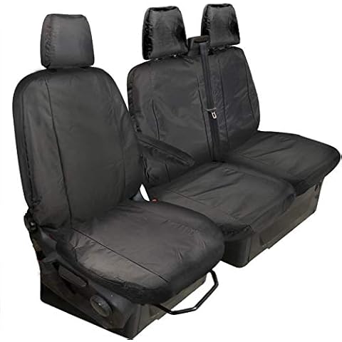 Shield Autocare © 100HDFTC13-BLK FULLY TAILORED 2013 on HEAVY DUTY VAN SEAT COVERS BLACK - FITS FORD TRANSIT CUSTOM 2013 ON Cover