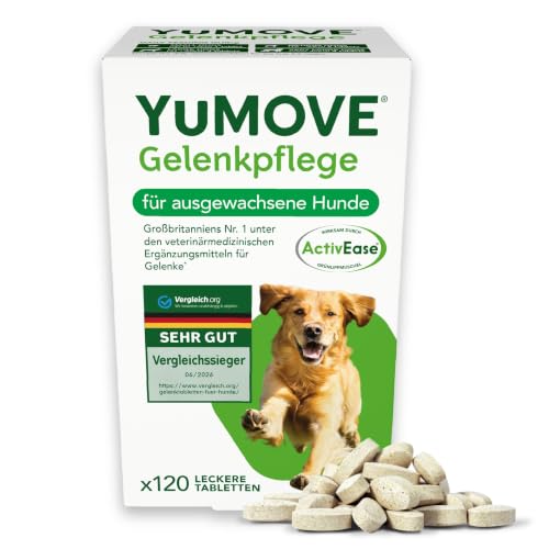 Yumove Testsieger Gelenktabletten Hund 2–7 Jahre – 120 Tabletten ActivEase