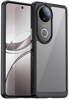 Compatible with Ultra-Hybrid Crystal Clear Back Cover Case for Vivo V50 Shockproof Design | Total Camera Protection | Transparent Back (PC & TPU)