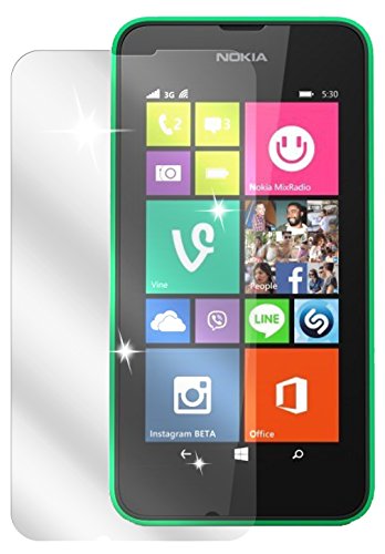 dipos I 2X Schutzfolie klar kompatibel mit Nokia Lumia 530 Folie Bildschirmschutzfolie