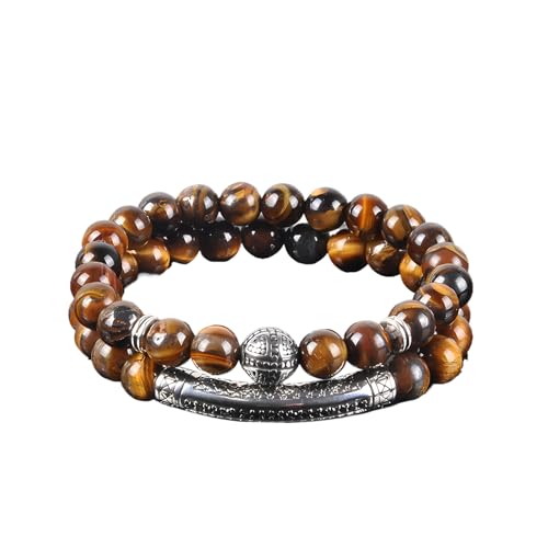 Pulseras cuentas piedra natural con amatista y ágata rosa de alta calidad y diseño elegante
