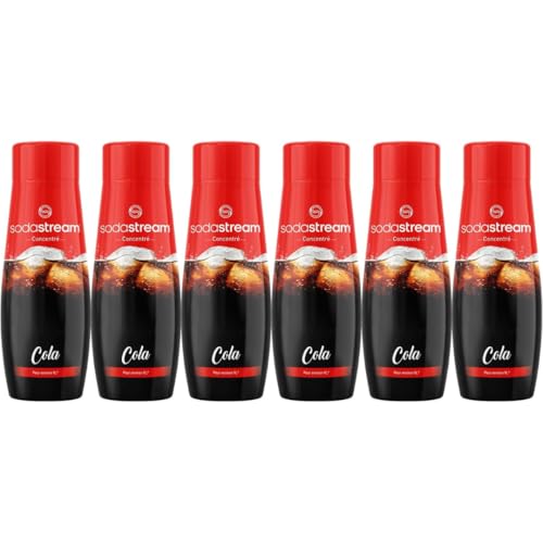 sodastream Lot de 6 Concentrés Cola pour Machine à Eau Pétillante et Soda | Préparez jusqu'à 9 litres de Cola en Quelques Secondes, 440ml