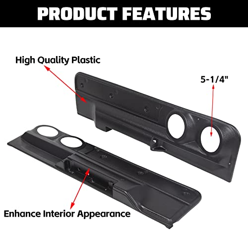 Kuafu Lower Door Panel Set 2-Speaker Door Panel Compatible With 1978-1988 Monte Carlo Malibu (2Dr) & El Camino Cutlass Regal #TOP1