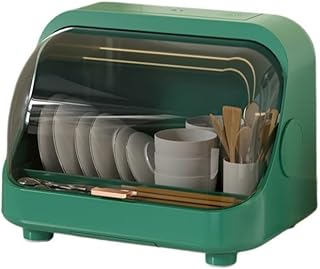 食器引き出し乾燥機 縦型大容量 3-6人用 オゾン殺菌 食器ラックと水切りラック 防カビ 抗菌 家庭用収納 分岐蛇口付き コンパクトで収納しやすい (グリーン) (A,グリーン)