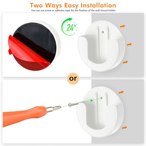 2 Pack Adhesive Wall Mount for Ring Indoor Cam(1st Gen and 2nd Gen), Two Ways Easy Installation with Strong Tape and Screws, No Drilling, No Screws, Convenient and Practical Mount by ALERTCAM - Thumbnail 5
