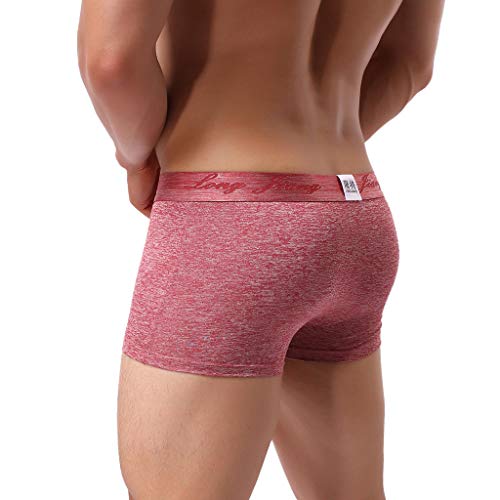 Mcniag Bulge Ball Pouch Underwear For Mens Sexy Boxer Briefs Underpants Bikini Shorts Trunks Thong Knickers Underpants Shorts,Red,X-Large #TOP4