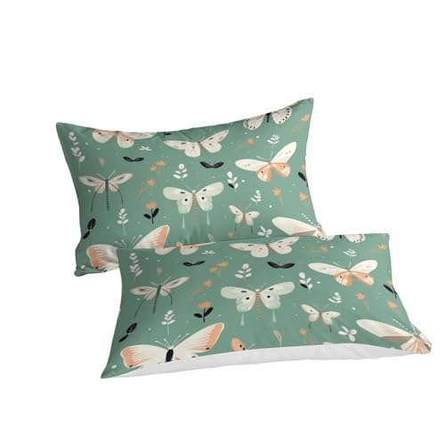 Housse de couette fermeture éclair papillon 3D parure lit facile d'entretien