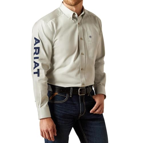 Ariat Men's Silver Team Logo Shirt