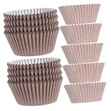VILLCASE 100 piezas Unidades de Fundas de Papel para Magdalenas Resistentes Altas Temperaturas para Cupcakes Muffins y Pequeños Pasteles Seguro y Práctico para Repostería Casera