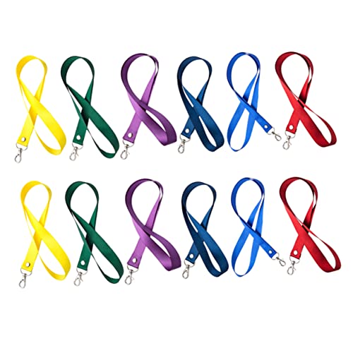 Operitacx 12 Piezas Correa para el cuello cordón de la cámara cordones para hombres cordón azul clip de cordones para el cuello insignias cordón colgante lanyard cordón insignia acollador