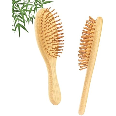 YUNAI Bamboo Paddle Hair Brush for Curly Hair Cover