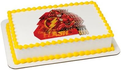The Flash Licensed Edible Cake Topper 7438 By Decopac Amazon Ca Home