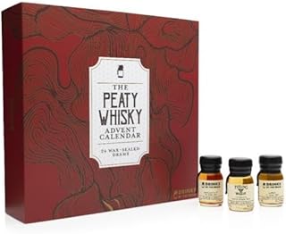 Peaty Whisky Advent Calendar 2023 Edition | Drinks by the Dram | 24 x 30ml Miniatures, 46% | Includes Lagavulin, Laphroaig, Talisker, Bunnahabhain and more