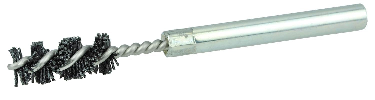 Weiler 22605 Burr-Rx 9MM-Dia Power Tube Brush.026/120CG Crimped Fill, 1" Brush Length, 3-1/2" Overall Length, Made in The USA (Pack of 10)