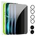 pehael Privacy Screen Protector for iPhone Xs iPhone X, Anti Spy Black Tempered Glass, High Definition, Easy Install[3 Pack]