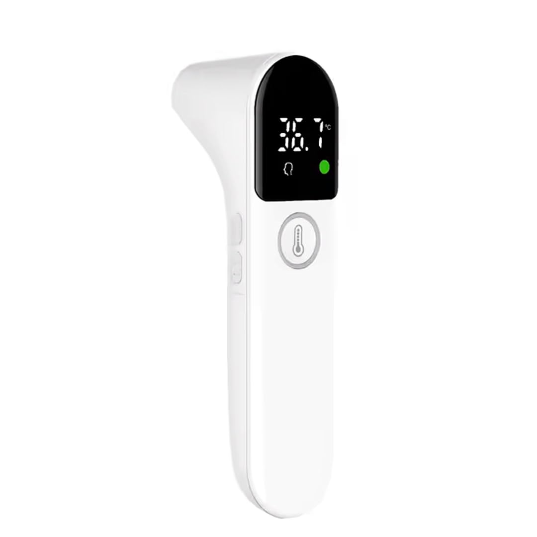 Thermomètre Frontal et Auriculaire Bebe et Adultes - Alerte Fièvre - Mesure Température Nourriture - Haute Précision - Écran LCD - Certifié CE et ISO13485 - Mémoire 32 dernières Mesures