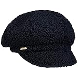 Seeberger Teddy Fur Ballonmütze Schirmmütze Damencap Wintercap Kunstfellcap Baker-Boy-Mütze (One Size - dunkelblau)