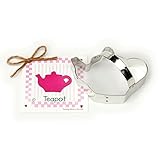 Teapot Cookie and Fondant Cutter - Ann Clark - 4.5 Inches - US Tin Plated Steel