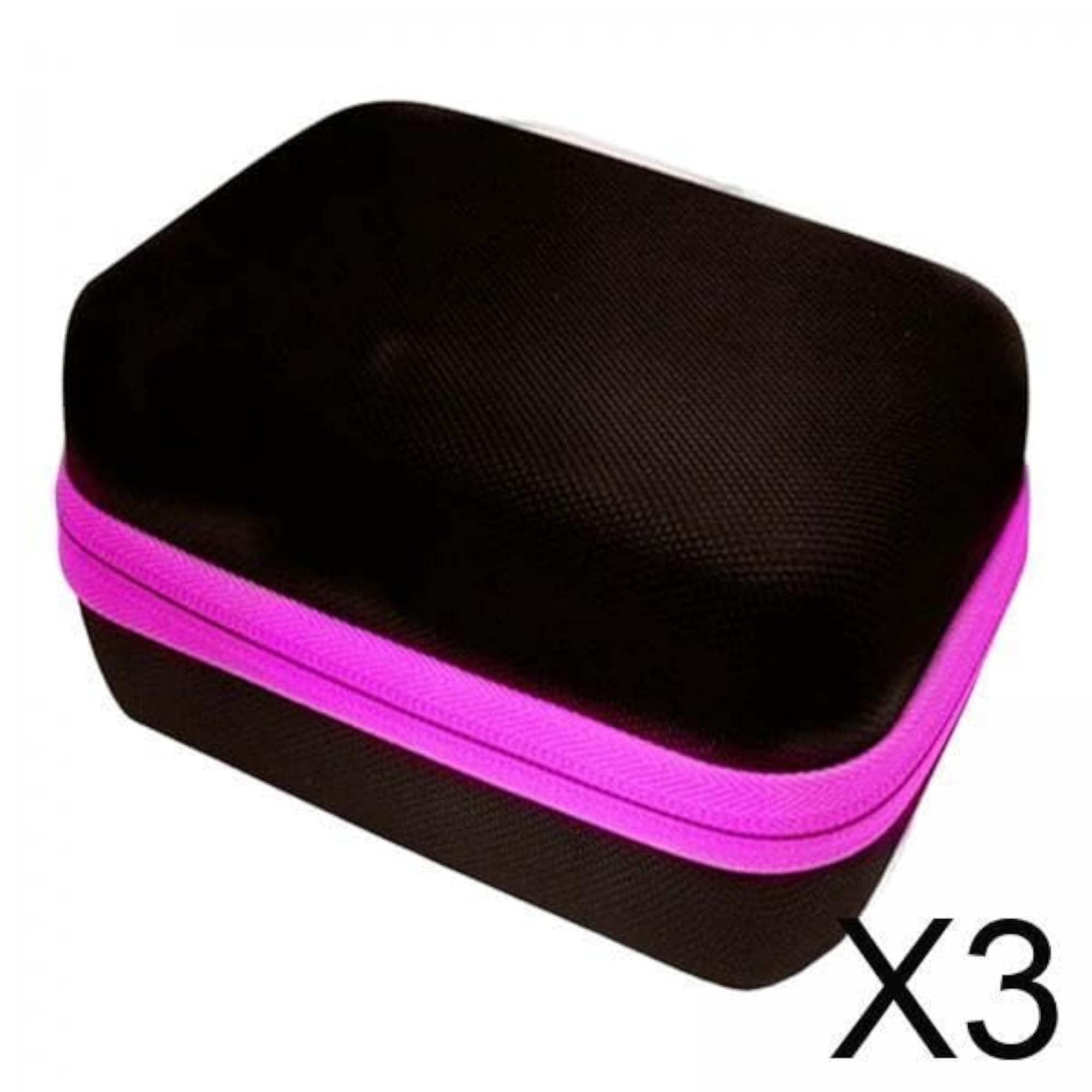 3xTravel 12 Slots Essential Oil Carrying Case Storage Bag, Rose Red