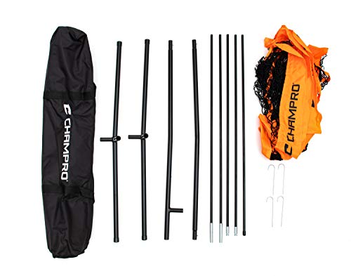 Champro Mvp Portable Lightweight Protective L-Screen, Baseball/Softball Pitcher's Net, 7' X 7' Orange #TOP4