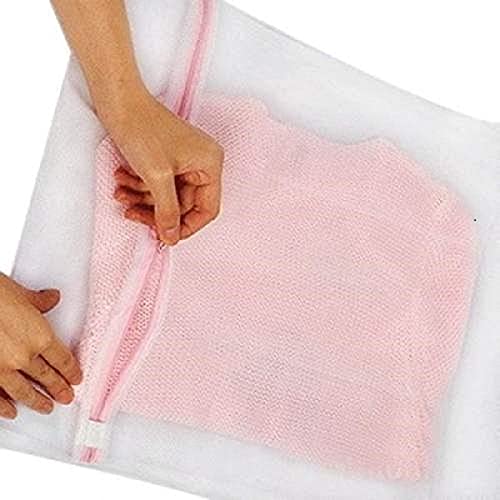 Kit com 05 Sacos - Saco de Lavar Roupa Delicada, Lingerie, Tecido, Organizador Medida: 30cmx40cm CLI