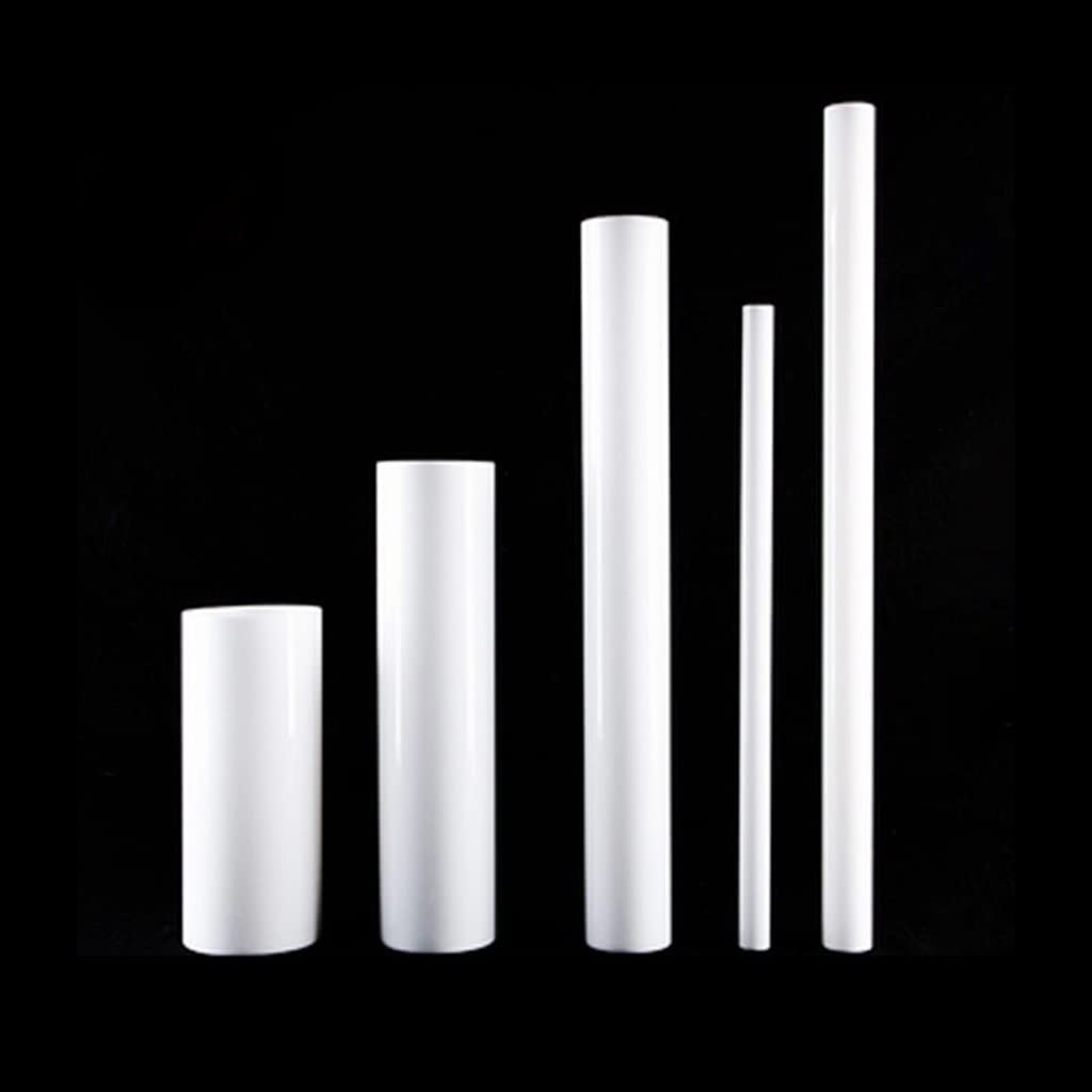 Tubo redondo rígido de PVC, Tubos redondos acrílicos huecos de PVC, longitud múltiple blanca 55x49x3mm for refrigeración por agua acuario | 80mm