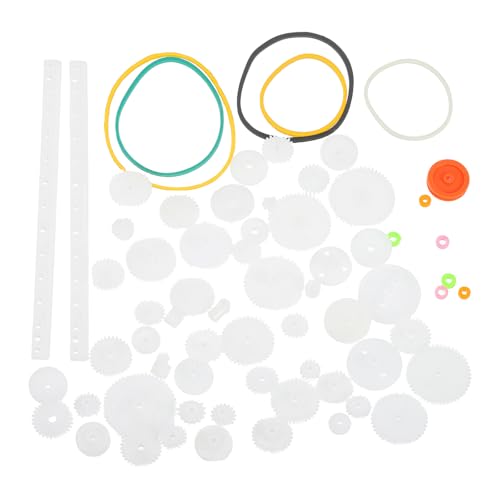 QUARKZMAN Plastik Zahnradset Kleine Motorzähne Modul 0 5 Für DC Motor DIY Zubehör Modellspielzeug RC Auto Roboter Mit Riemen Packung Mit 75