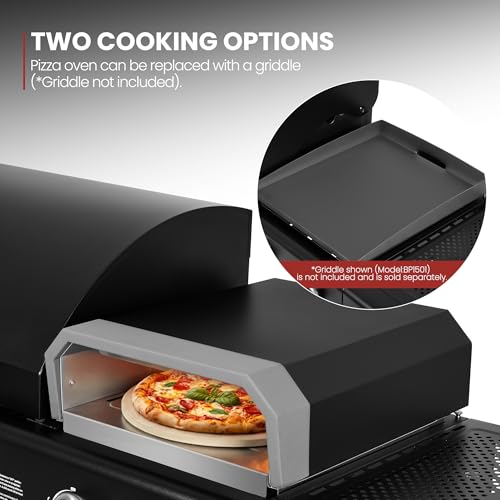 Grills House ZH3004H Premium Gas Grill and Pizza Oven Combo with Side Burner, 59,000 BTU, 768 Square Inches of Grilling Area, Automatic Ignition, Perfect for Backyard, Patio and Outdoor Parties, Black - Image 6