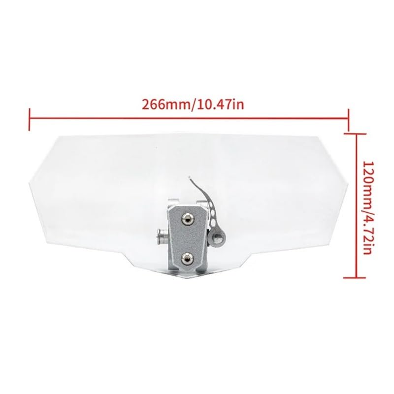 Support déflecteur réglable pour extension pare-brise moto robuste